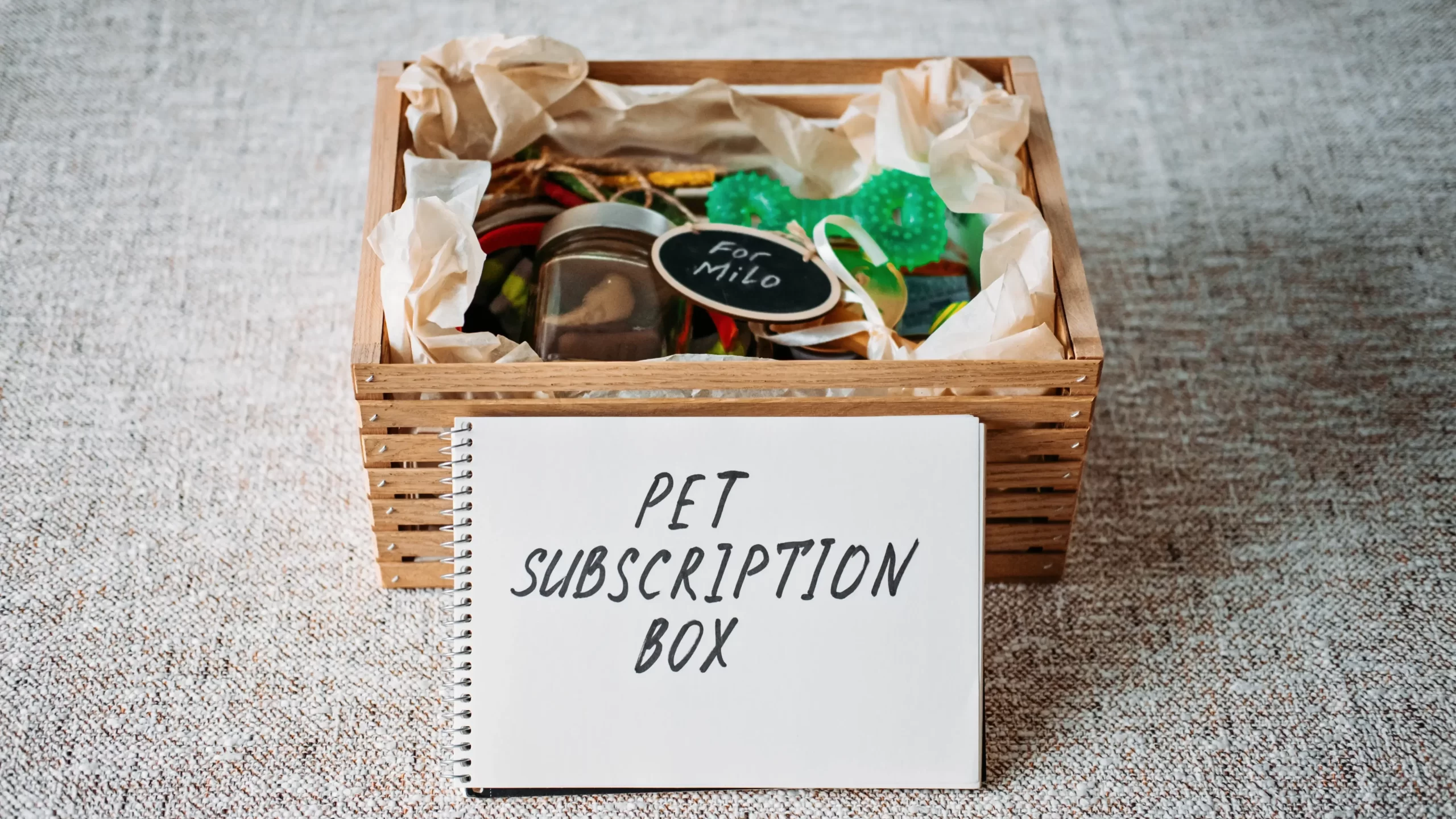 A pet subscription box