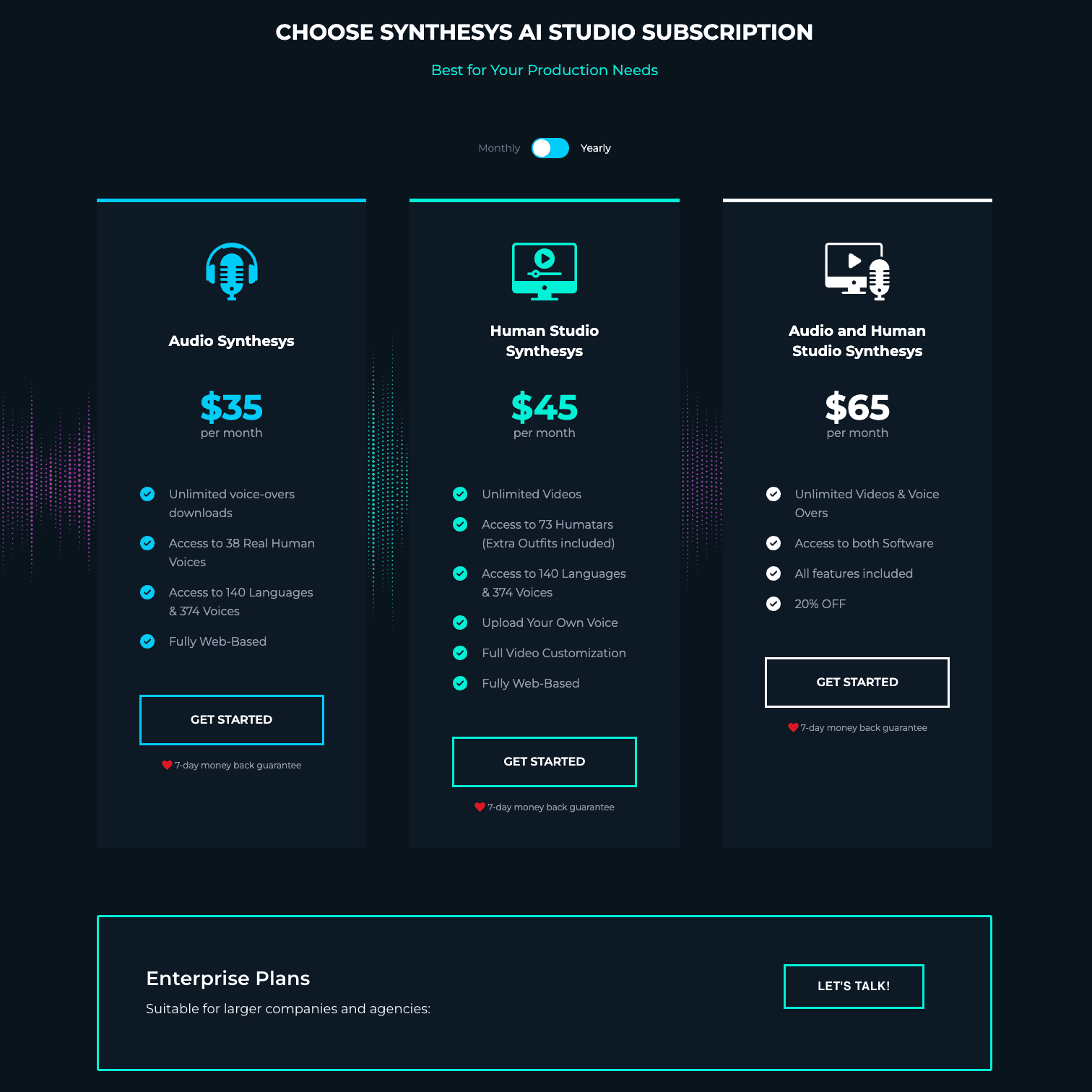 Synthesys' pricing options